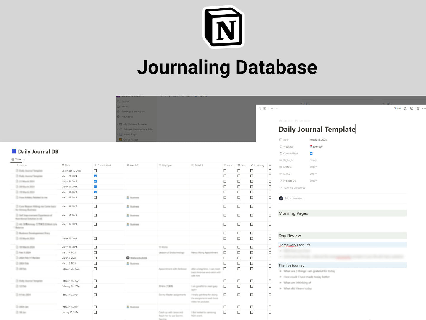 Notion Template: Daily Journaling